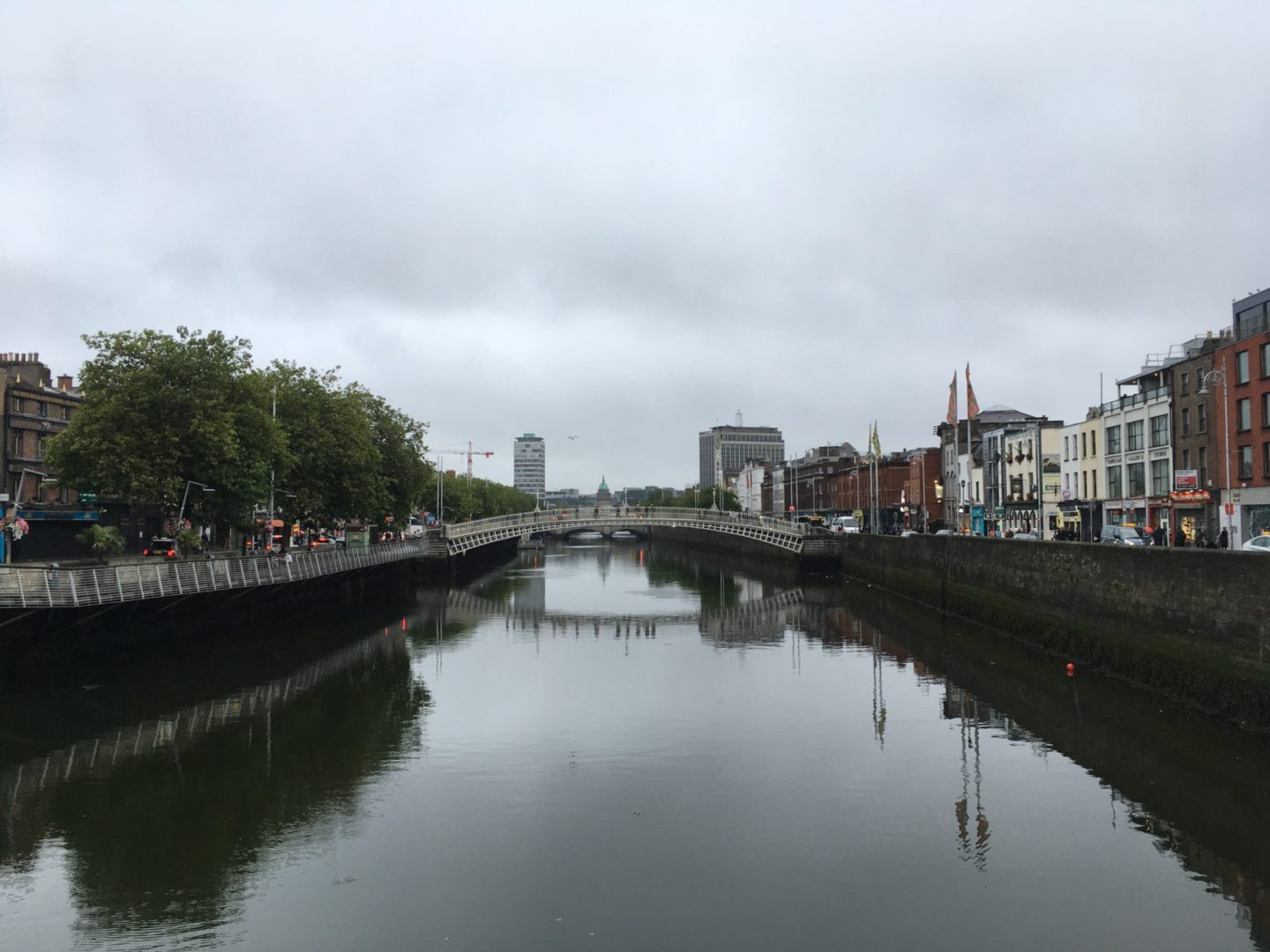 view of ha'penny bridge during 3 days in Dublin
