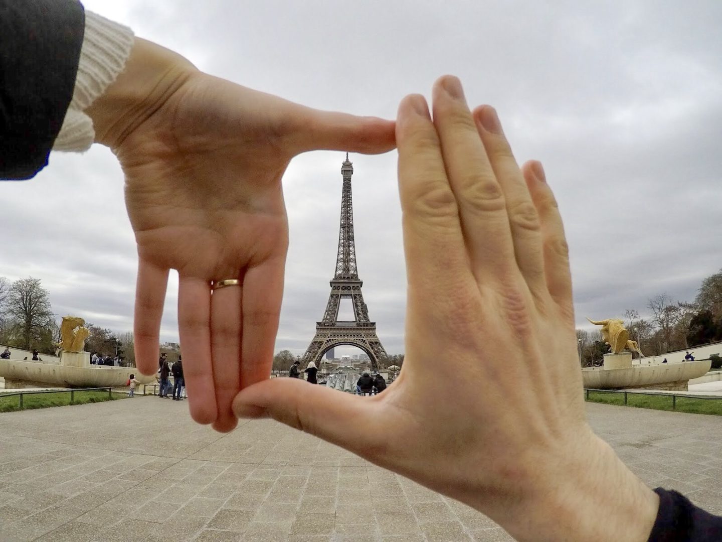 the eiffel tower during our road trip in France