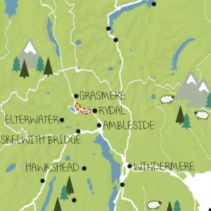 A week in the lake district - central lakes map