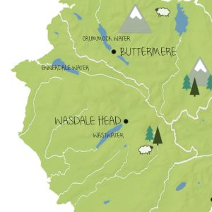 A week in the lake district - west lakes map